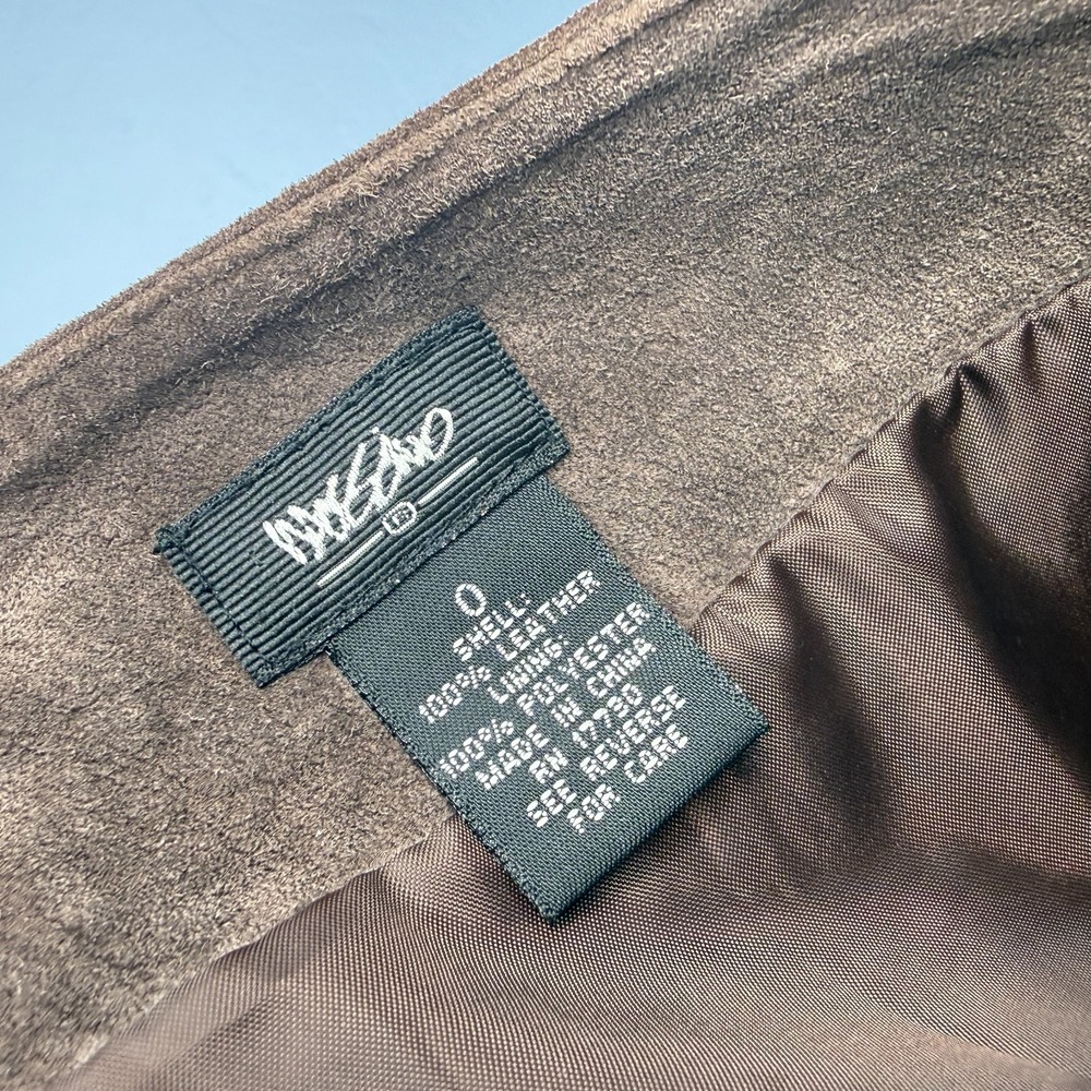 Y2K Mossimo Suede Mini Skirt Size 0 Chocolate‎ Brown A Line Lined - Picture 5 of 5
